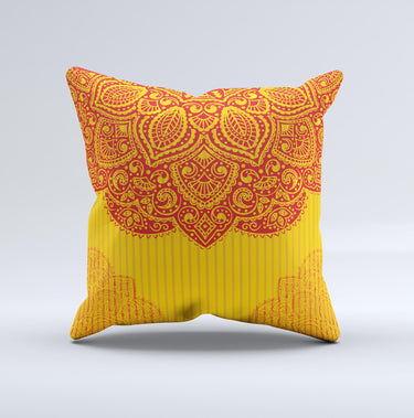 Abstract Seamless Pattern Ink-Fuzed Decorative Throw Pillow